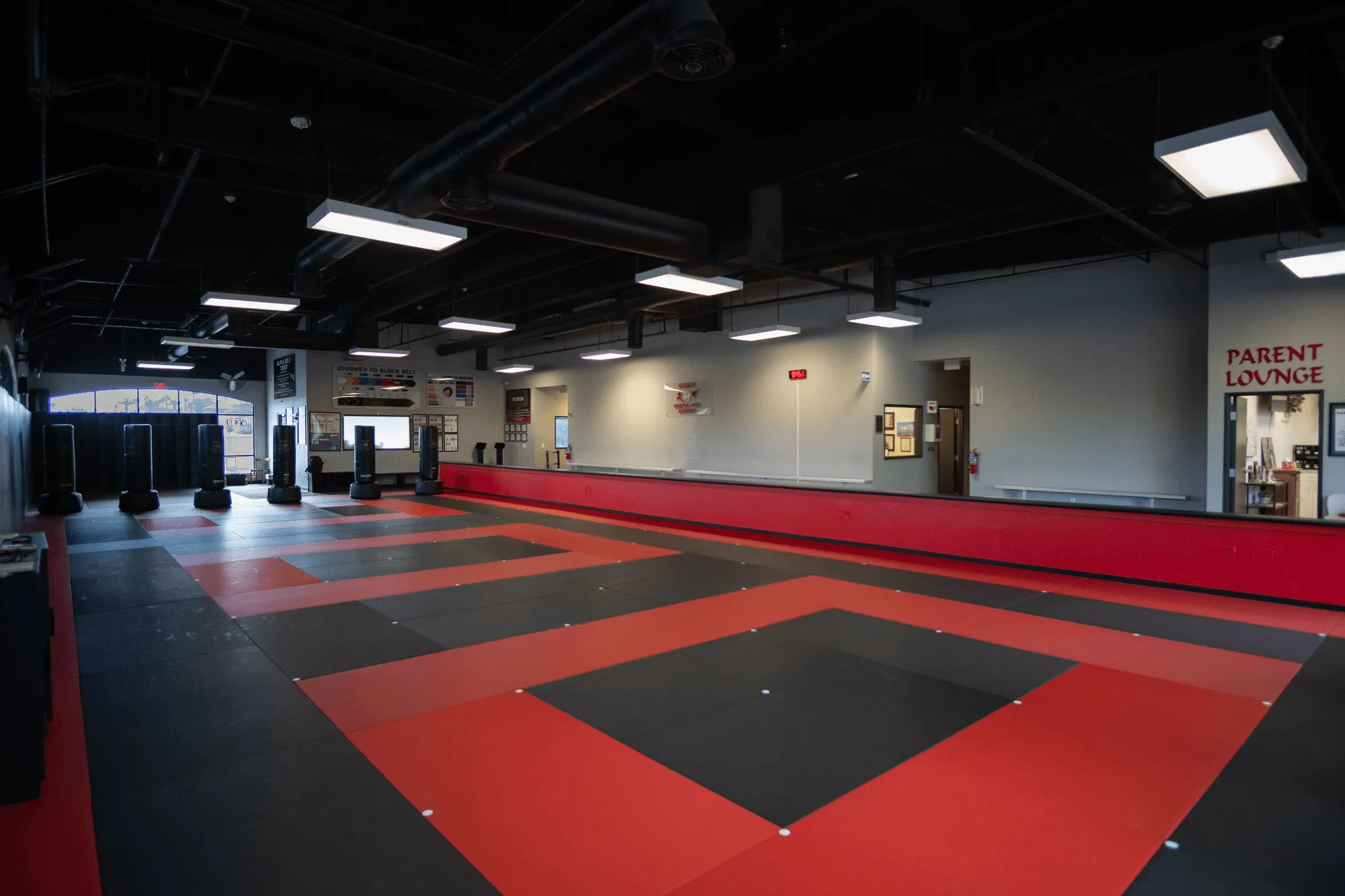 Bright family-friendly dojo interior at Guido's Martial Arts Academy in Clovis, CA